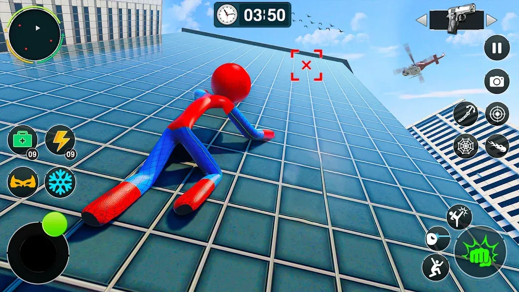 Скачать взлом Flying Stickman Rope Hero Game  [МОД Бесконечные деньги] — стабильная версия apk на Андроид screen 3