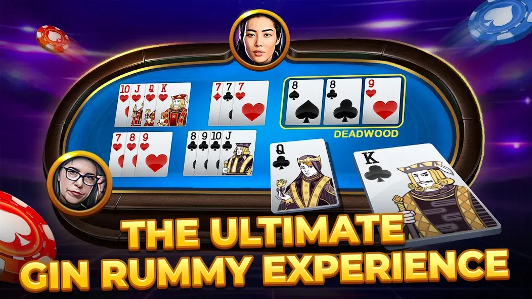 Скачать взломанную Gin Rummy — Card Game (Джин Рами)  [МОД Mega Pack] — стабильная версия apk на Андроид screen 2