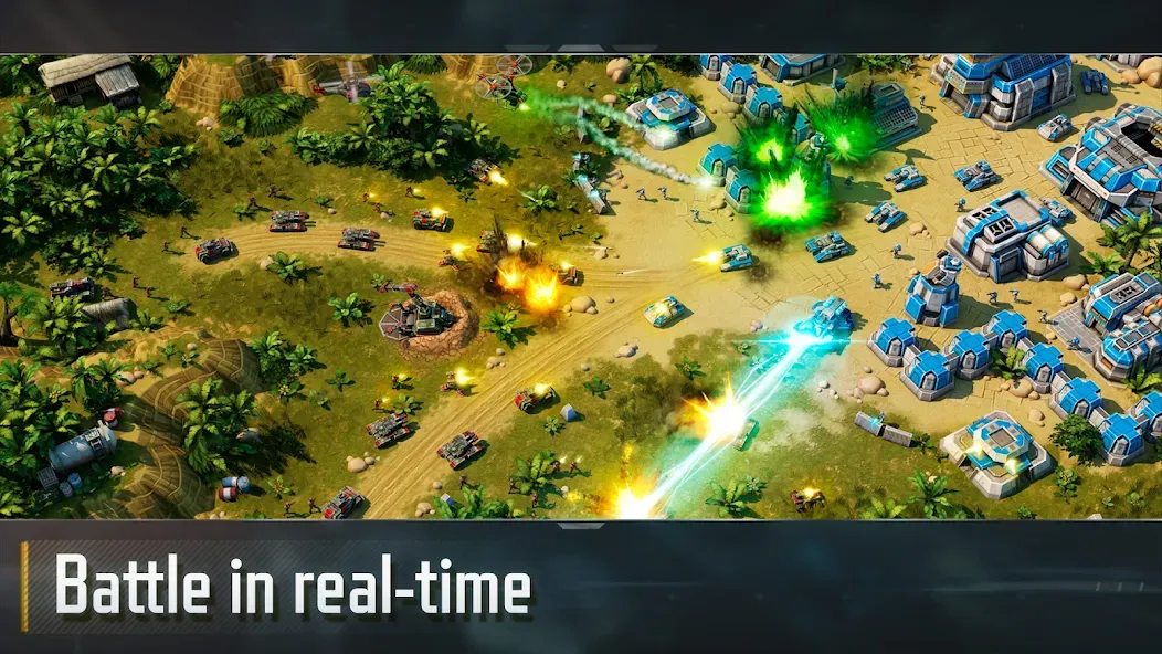 Скачать взломанную Art of War 3:RTS strategy game (Арт оф Вар 3)  [МОД Unlocked] — полная версия apk на Андроид screen 2