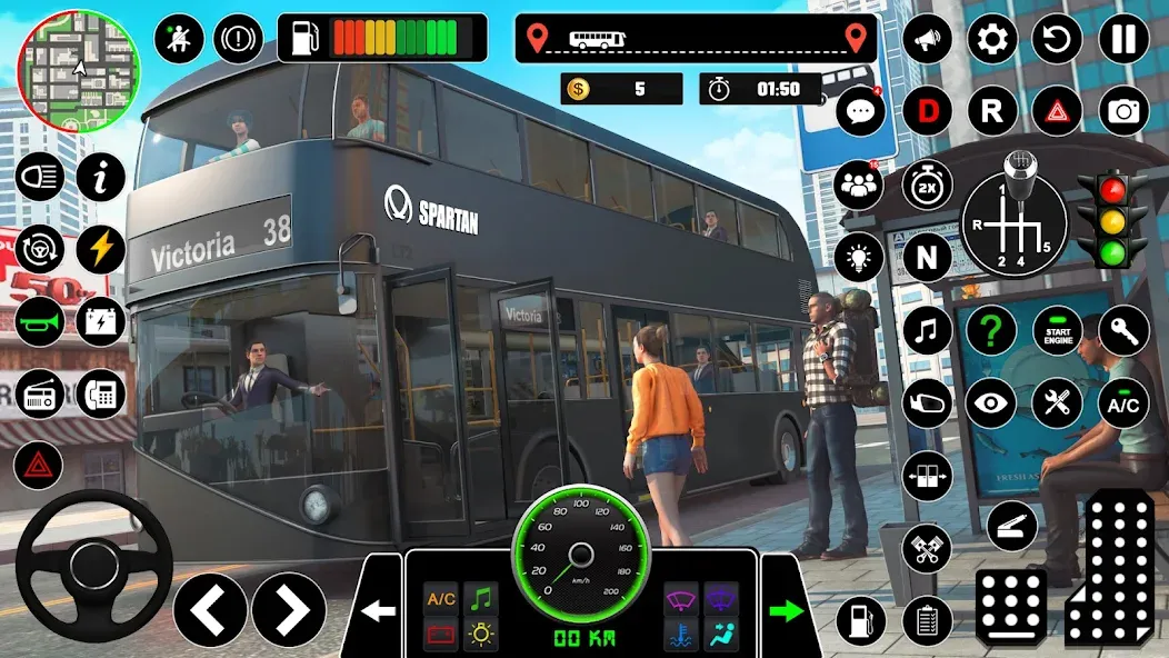 Взлом Bus Simulator : 3D Bus Games (Бас Драйвинг Симулятор ПВП Игра)  [МОД Бесконечные монеты] — полная версия apk на Андроид screen 5