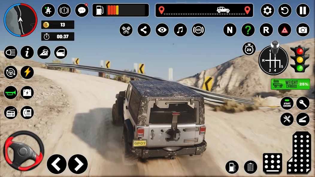 Взлом Offroad Jeep Driving & Parking  [МОД Много денег] — стабильная версия apk на Андроид screen 2