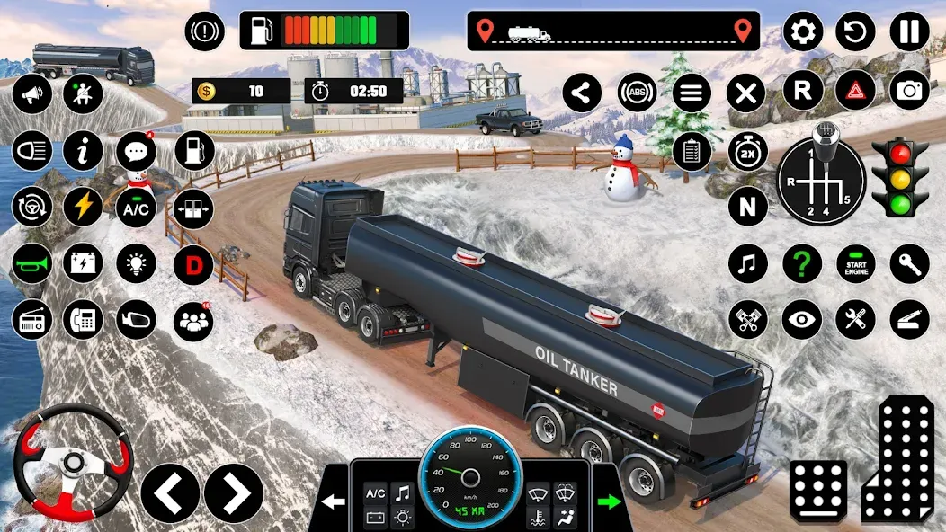 Скачать взломанную Oil Truck Games: Driving Games  [МОД Mega Pack] — последняя версия apk на Андроид screen 2