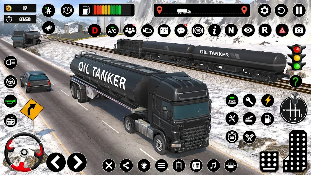 Скачать взломанную Oil Truck Games: Driving Games  [МОД Mega Pack] — последняя версия apk на Андроид screen 3