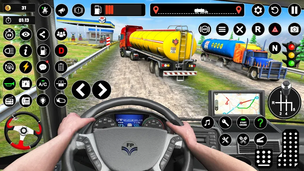 Скачать взломанную Oil Truck Games: Driving Games  [МОД Mega Pack] — последняя версия apk на Андроид screen 4