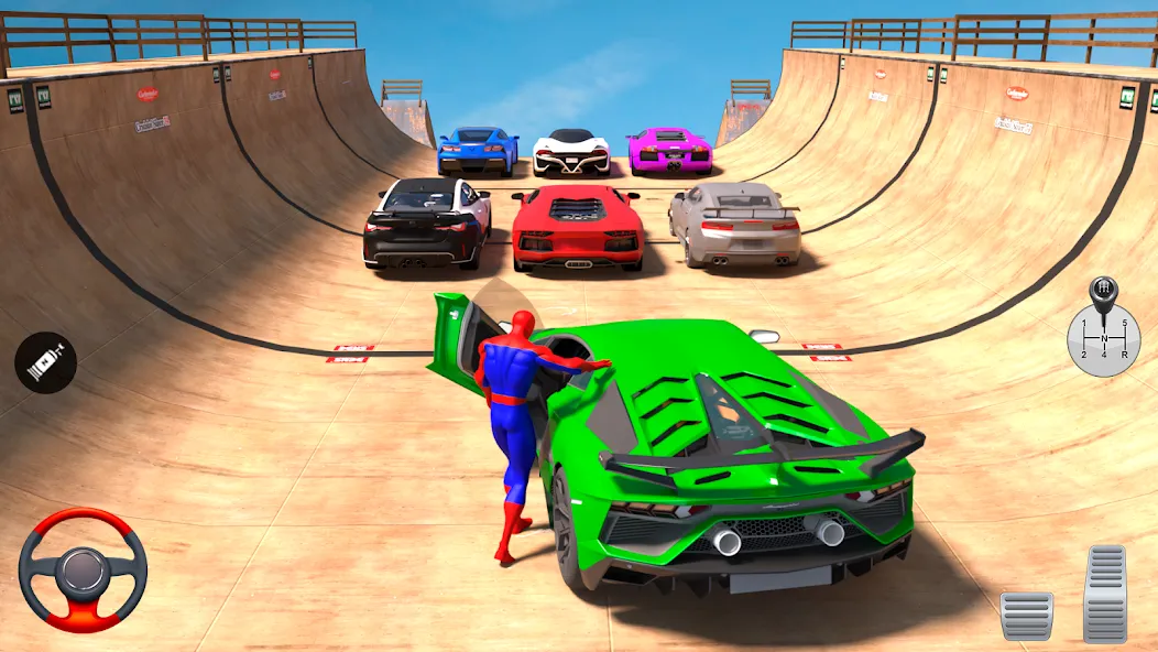 Скачать взлом Superhero Car: Mega Ramp Games (Рамп Кар Гейм)  [МОД Menu] — стабильная версия apk на Андроид screen 1