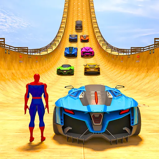 Скачать взлом Superhero Car: Mega Ramp Games (Рамп Кар Гейм)  [МОД Menu] — стабильная версия apk на Андроид screen 2