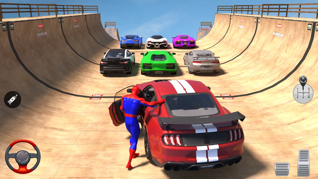 Скачать взлом Superhero Car: Mega Ramp Games (Рамп Кар Гейм)  [МОД Menu] — стабильная версия apk на Андроид screen 3