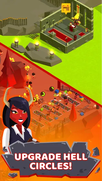 Взлом Hell: Idle Evil Tycoon Sim (Хелл)  [МОД Много монет] — последняя версия apk на Андроид screen 2