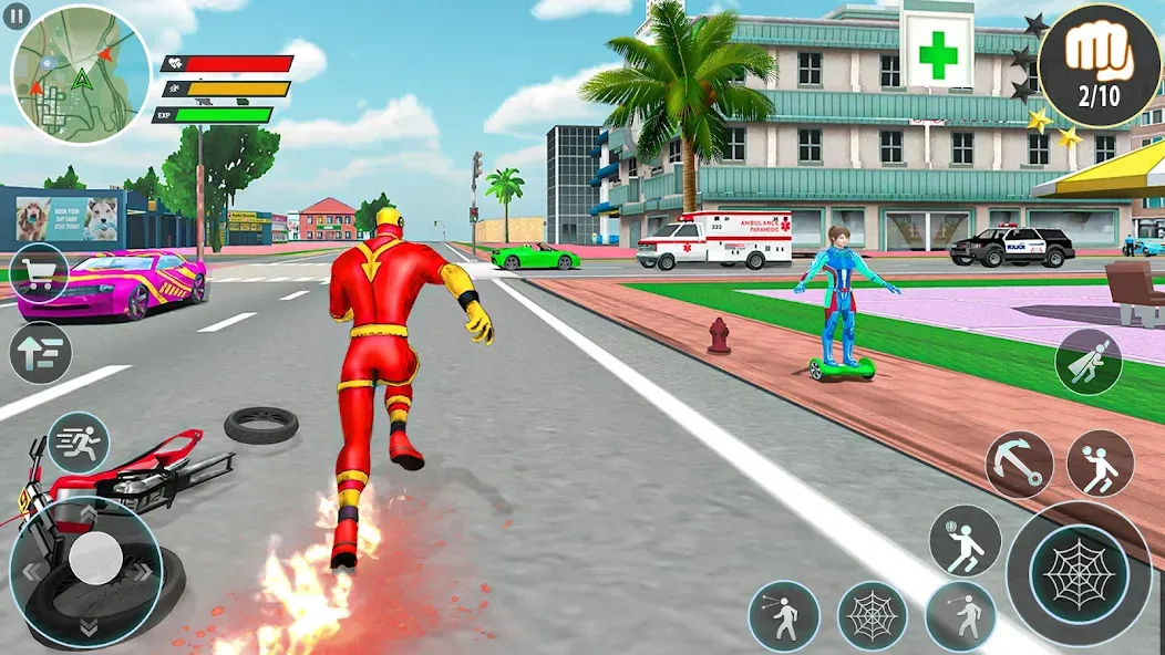 Скачать взлом Rope Hero Spider Fighting Game  [МОД Много денег] — полная версия apk на Андроид screen 4