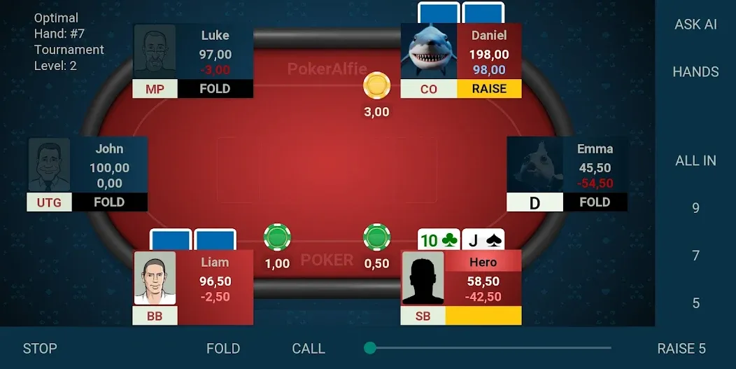 Взлом Offline Poker AI — PokerAlfie (Оффлайн Покер ИИ)  [МОД Много монет] — стабильная версия apk на Андроид screen 3