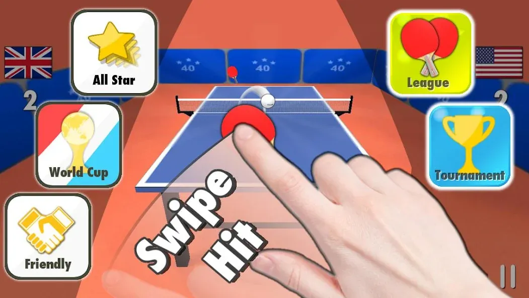 Скачать взломанную Table Tennis 3D  [МОД Меню] — последняя версия apk на Андроид screen 1