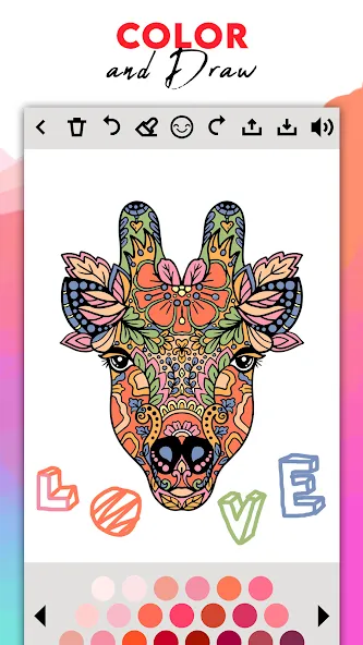 Скачать взломанную Coloring for adults offline  [МОД Бесконечные монеты] — полная версия apk на Андроид screen 3