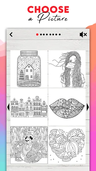 Скачать взломанную Coloring for adults offline  [МОД Бесконечные монеты] — полная версия apk на Андроид screen 5