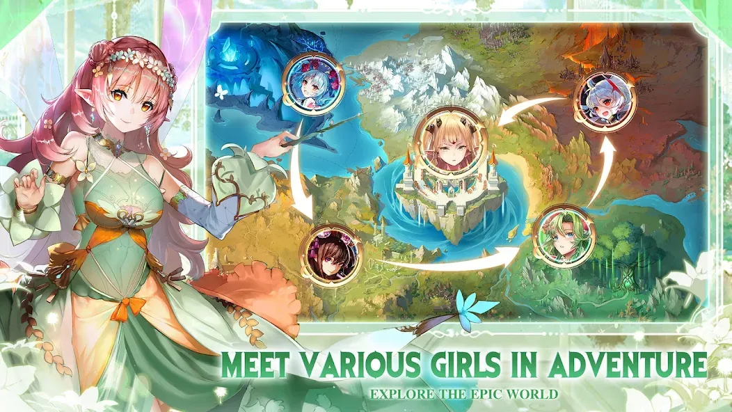 Взлом Girls' Connect: Idle RPG  [МОД Бесконечные монеты] — последняя версия apk на Андроид screen 5