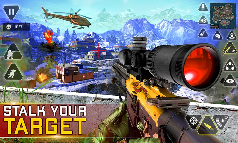 Скачать взломанную Sniper Gun Shooting game (ИГИ Снайпер Оружие Стрелялки Игры)  [МОД Меню] — стабильная версия apk на Андроид screen 2