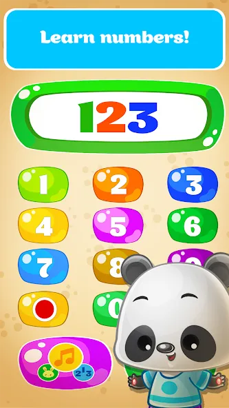 Взломанная Babyphone game Numbers Animals  [МОД Много денег] — последняя версия apk на Андроид screen 2