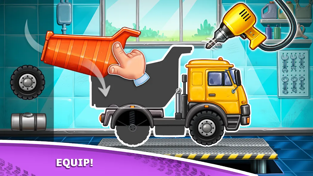 Скачать взлом Kids truck games Build a house  [МОД Unlocked] — полная версия apk на Андроид screen 1