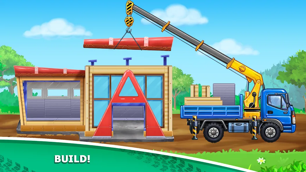 Скачать взлом Kids truck games Build a house  [МОД Unlocked] — полная версия apk на Андроид screen 4