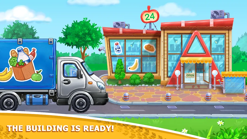 Скачать взлом Kids truck games Build a house  [МОД Unlocked] — полная версия apk на Андроид screen 5