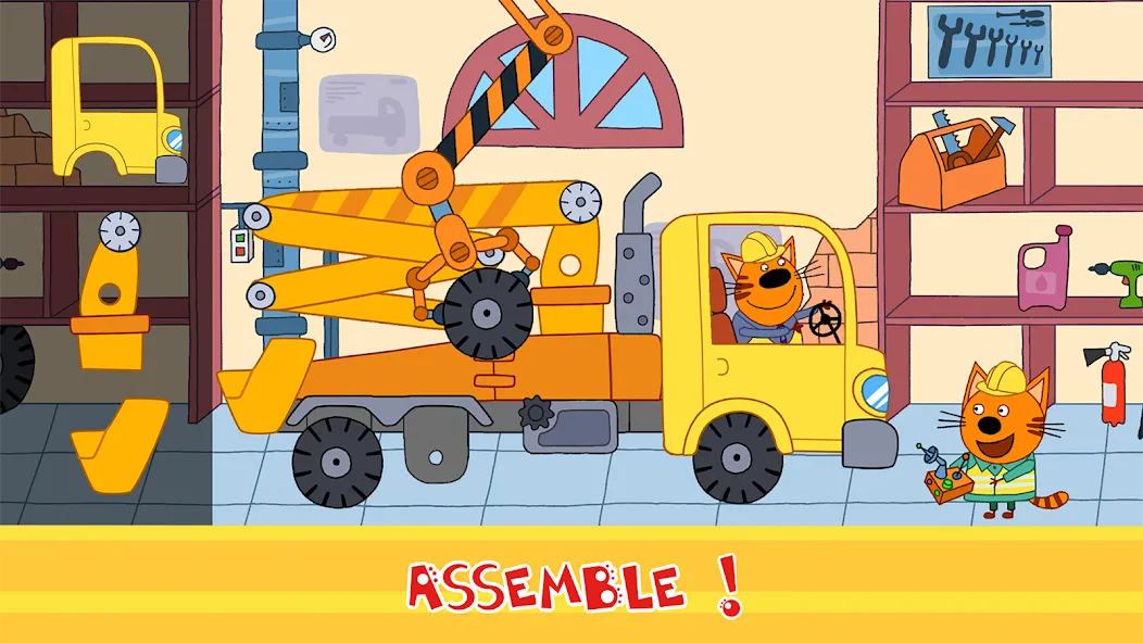 Взлом Kid-E-Cats Cars, Build a house  [МОД Много денег] — стабильная версия apk на Андроид screen 1