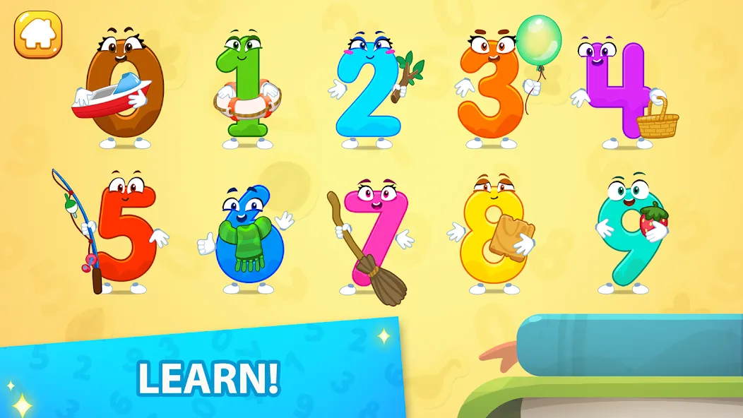 Взломанная Numbers for kid Learn to count  [МОД Menu] — полная версия apk на Андроид screen 2