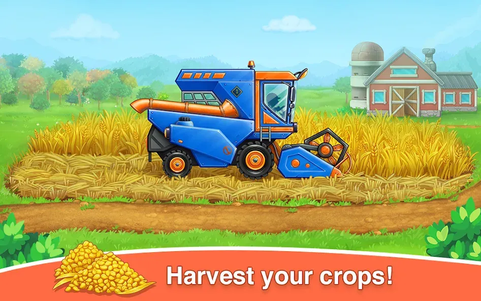 Скачать взломанную Farm land & Harvest Kids Games  [МОД Unlocked] — стабильная версия apk на Андроид screen 4