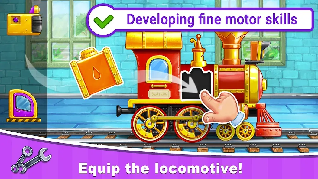 Взломанная Train Games for Kids: station  [МОД Unlimited Money] — стабильная версия apk на Андроид screen 1