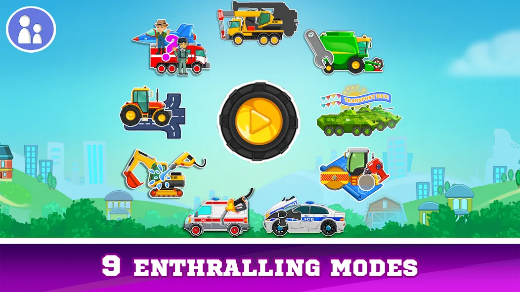 Скачать взлом Kids Cars Games build a truck  [МОД Много денег] — стабильная версия apk на Андроид screen 1