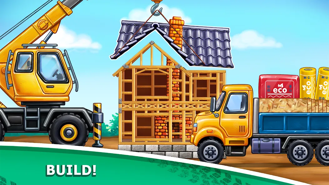 Скачать взломанную Truck games — build a house  [МОД Много денег] — полная версия apk на Андроид screen 4