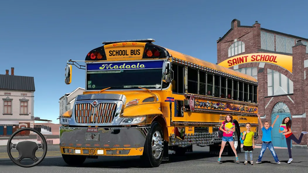 Взлом School Bus Transport Simulator (Школьный Автобусный Транспортный Симулятор)  [МОД Меню] — полная версия apk на Андроид screen 1