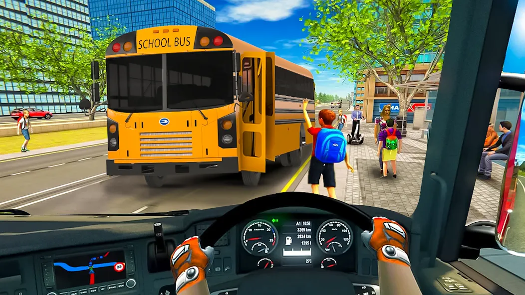 Взлом School Bus Transport Simulator (Школьный Автобусный Транспортный Симулятор)  [МОД Меню] — полная версия apk на Андроид screen 2