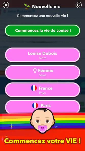 Взломанная BitLife Français  [МОД Menu] — стабильная версия apk на Андроид screen 1