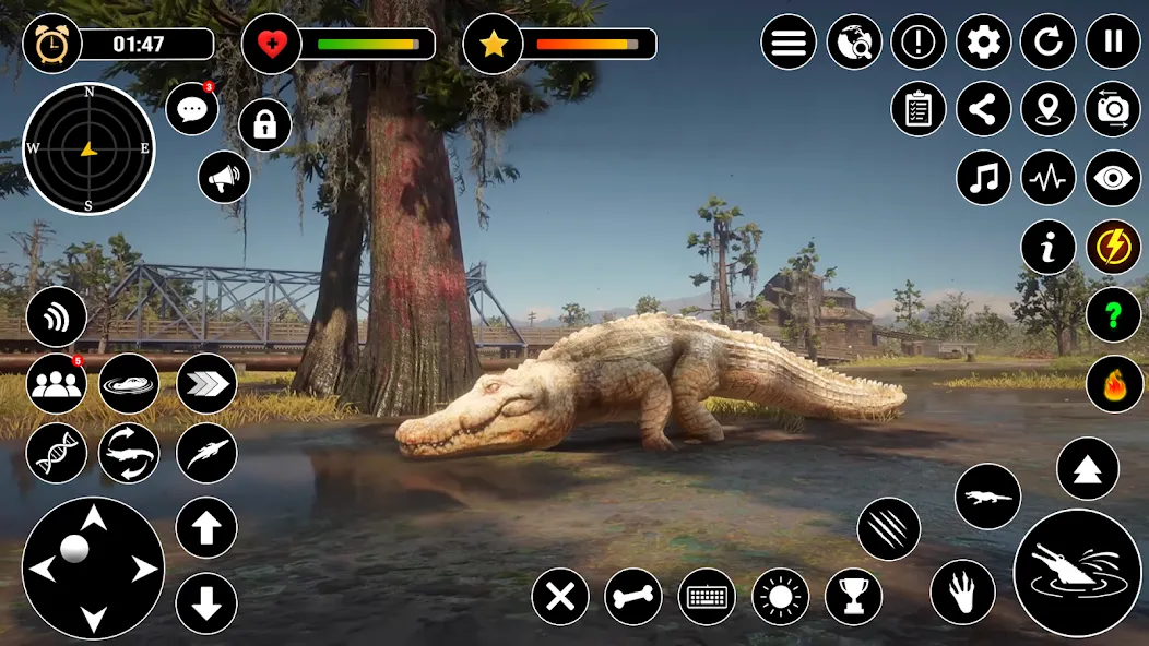 Взломанная Animal Crocodile Attack Sim (Энимал Крокодайл Аттак Сим)  [МОД Mega Pack] — последняя версия apk на Андроид screen 4