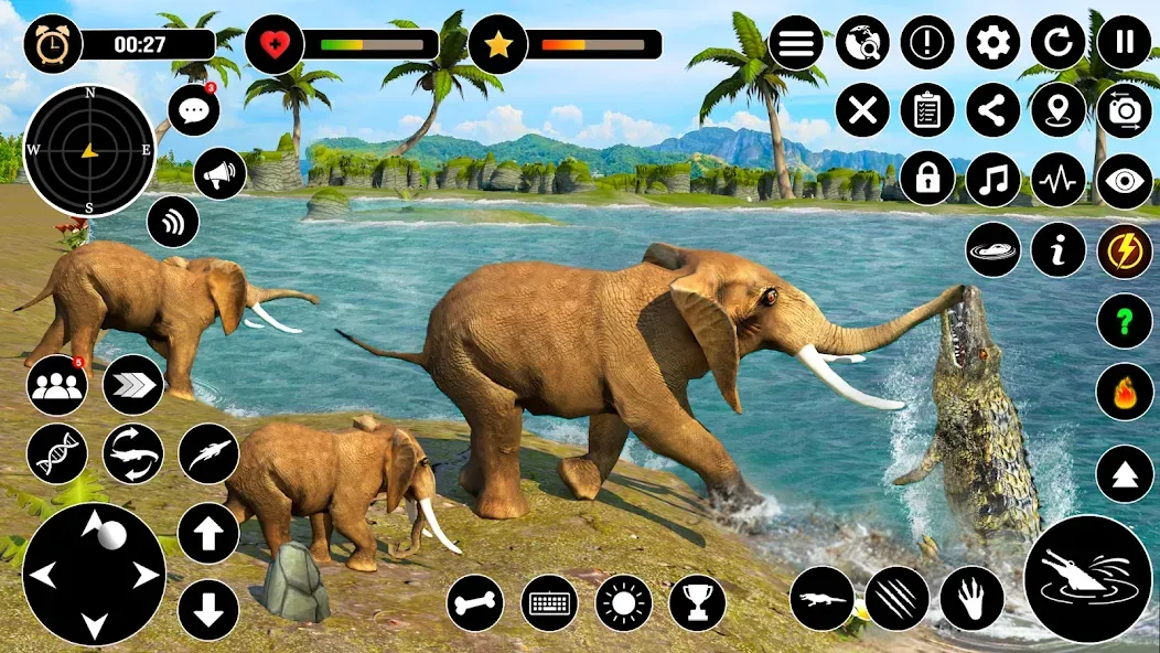 Взломанная Animal Crocodile Attack Sim (Энимал Крокодайл Аттак Сим)  [МОД Mega Pack] — последняя версия apk на Андроид screen 5