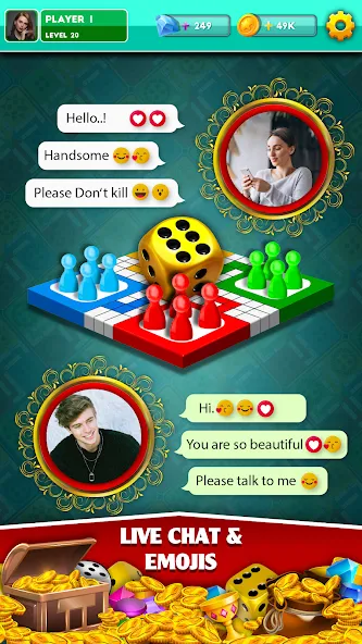 Скачать взломанную Multiplayer Dice Ludo Games (Мультиплеер Дайс Лудо Игры)  [МОД Mega Pack] — полная версия apk на Андроид screen 2