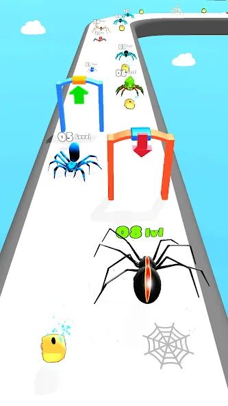 Скачать взломанную Insect Run — Spider Evolution (Инсект Эволюшн Ран)  [МОД Меню] — полная версия apk на Андроид screen 1