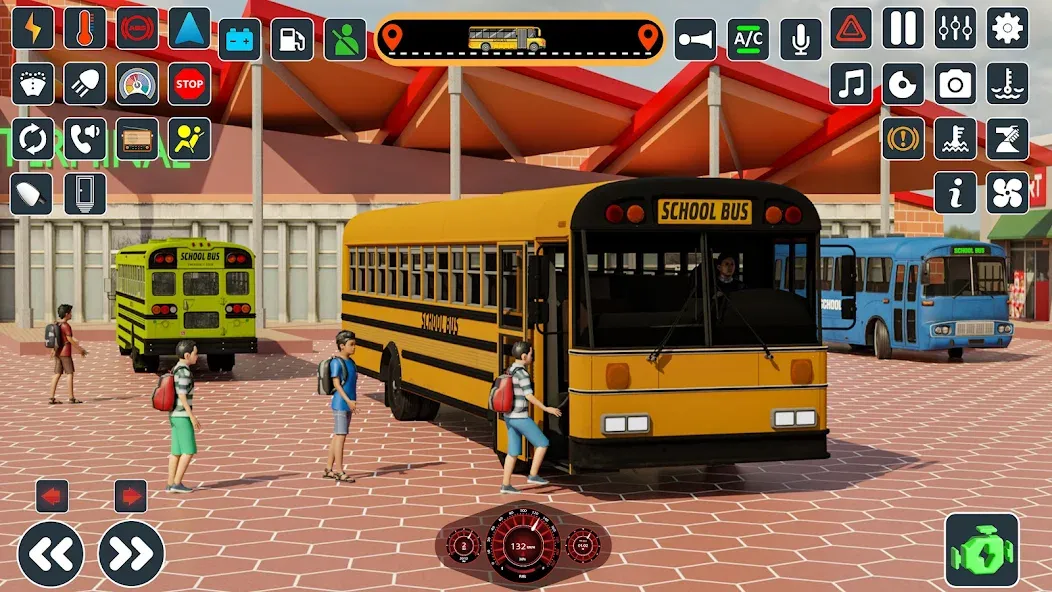 Скачать взлом School Bus 3d : City Bus Games (Школьный автобус симулятор игры на автобусе)  [МОД Много монет] — последняя версия apk на Андроид screen 2