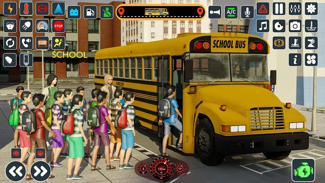 Скачать взлом School Bus 3d : City Bus Games (Школьный автобус симулятор игры на автобусе)  [МОД Много монет] — последняя версия apk на Андроид screen 3