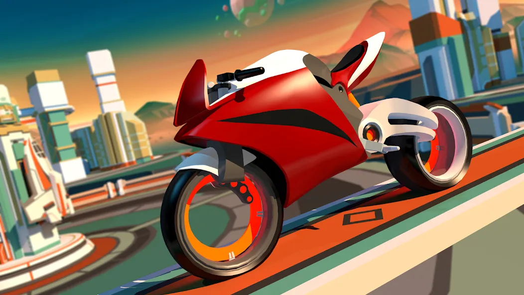 Скачать взлом Gravity Rider: Space Bike Race (Гравити Райдер)  [МОД Меню] — полная версия apk на Андроид screen 2