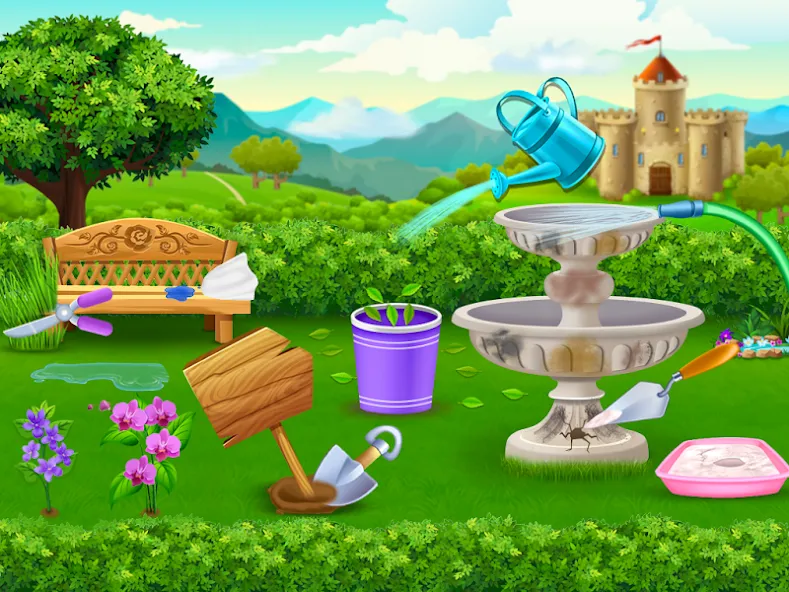 Скачать взломанную Princess house cleaning advent  [МОД Меню] — последняя версия apk на Андроид screen 3