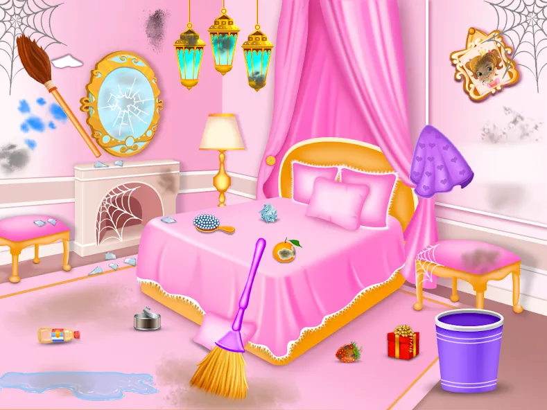 Скачать взломанную Princess house cleaning advent  [МОД Меню] — последняя версия apk на Андроид screen 4