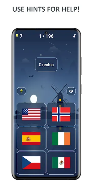 Скачать взломанную Flags of World Countries Quiz  [МОД Меню] — стабильная версия apk на Андроид screen 4