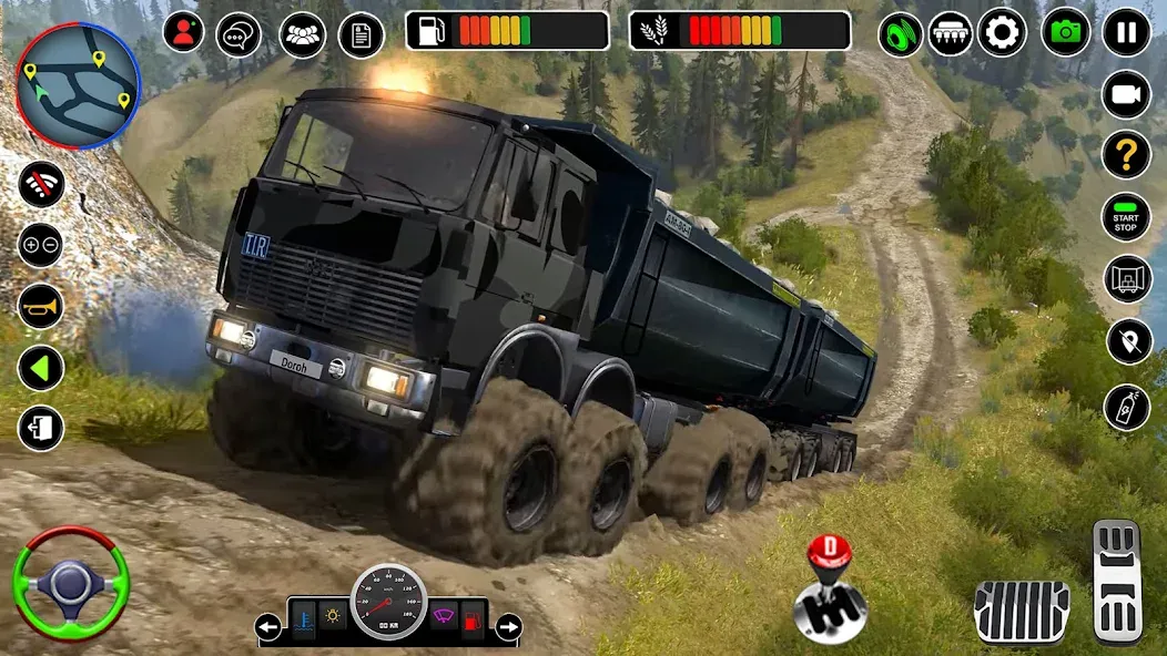 Скачать взломанную Offroad Mud Truck Simulator 3D  [МОД Много денег] — полная версия apk на Андроид screen 1