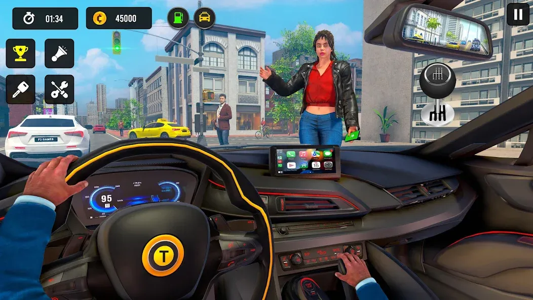 Взломанная Taxi Simulator 3d Taxi Driver  [МОД Все открыто] — последняя версия apk на Андроид screen 1