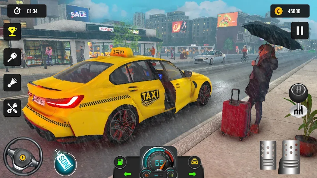 Взломанная Taxi Simulator 3d Taxi Driver  [МОД Все открыто] — последняя версия apk на Андроид screen 2