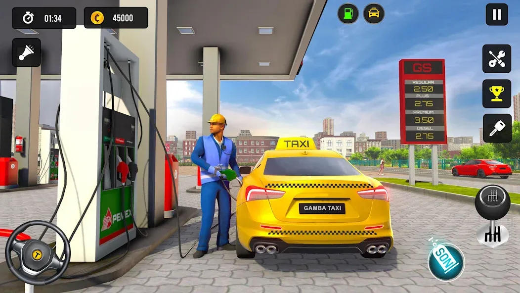 Взломанная Taxi Simulator 3d Taxi Driver  [МОД Все открыто] — последняя версия apk на Андроид screen 3