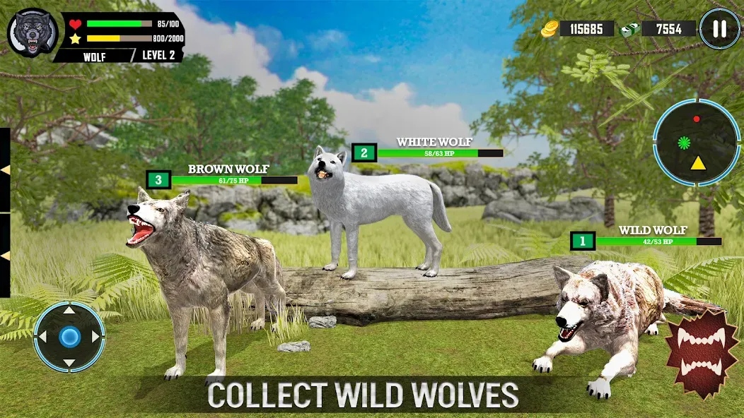 Взлом Wild Wolf Simulator Games  [МОД Menu] — стабильная версия apk на Андроид screen 3