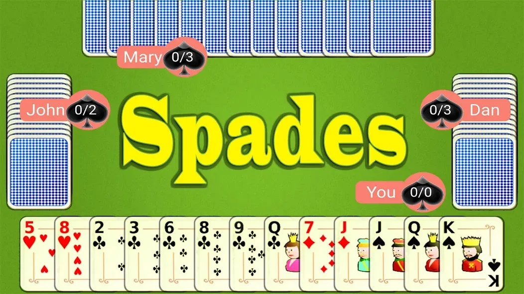 Скачать взлом Spades Mobile  [МОД Все открыто] — полная версия apk на Андроид screen 1