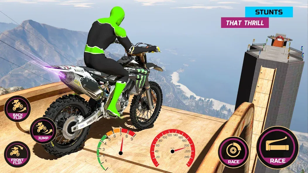 Взломанная Racing Bike Stunt Games Master (Гонки на мотоциклах Мастер игр в трюки)  [МОД Бесконечные деньги] — полная версия apk на Андроид screen 2