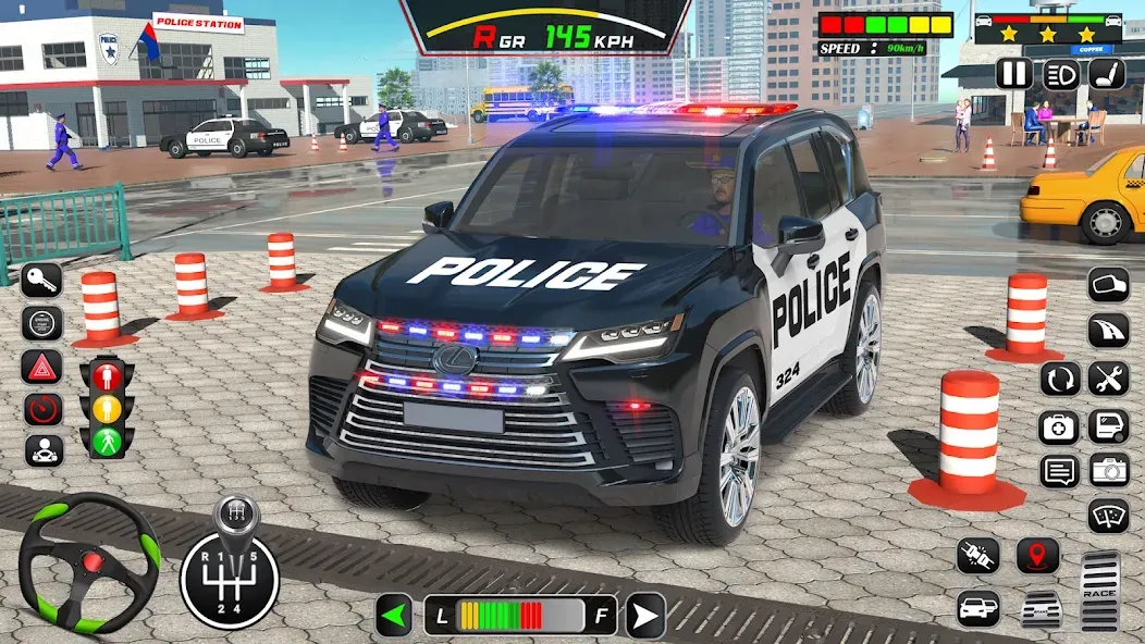 Взлом Police Car Driving School Game (Полицейская школа вождения автомобилей)  [МОД Бесконечные монеты] — последняя версия apk на Андроид screen 1